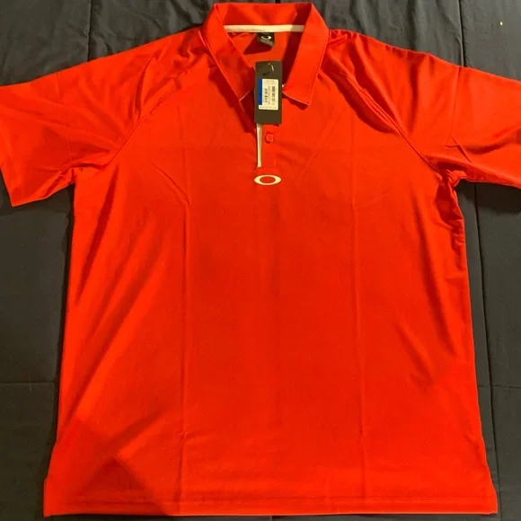SOLD New W/ Tags Oakley Elemental Red Golf Polo - Picture 1 of 7